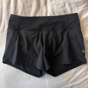 Lululemon speed up shorts, size 4